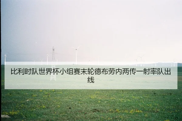 比利时队世界杯小组赛末轮德布劳内两传一射率队出线